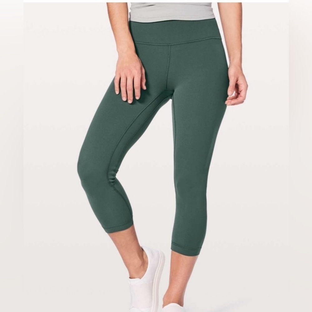 Lululemon Align 21” Crop Leggings, Women’s 4, Teal Shadow - Picture 2 of 7